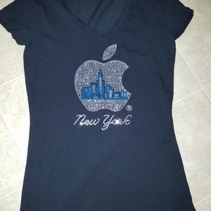 Blinged-out New York Apple shirt